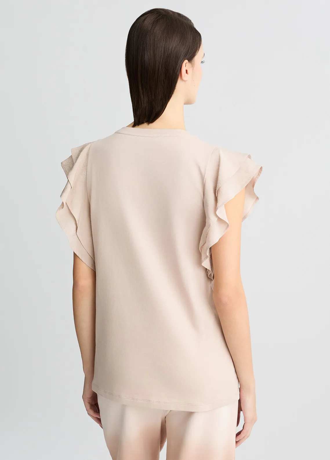 Liu Jo Camiseta con volantes-Mujer Ropa Deportiva|Camisetas Y Tops