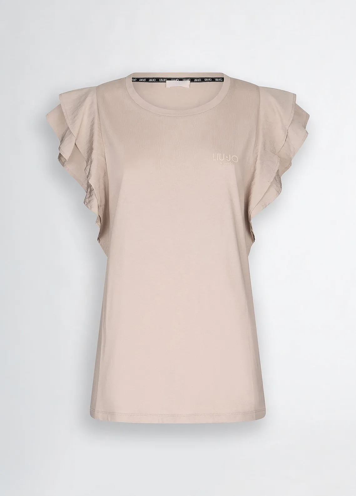 Liu Jo Camiseta con volantes-Mujer Ropa Deportiva|Camisetas Y Tops