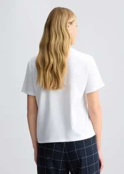 Liu Jo Camiseta de algodón con bordado y strass-Mujer Camisetas Y Tops
