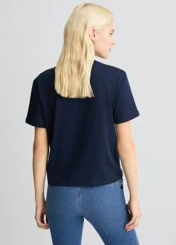 Liu Jo Camiseta de algodón con bordado y strass-Mujer Camisetas Y Tops