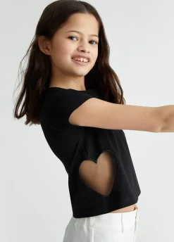 Liu Jo Camiseta de algodón con corazón- Camisetas