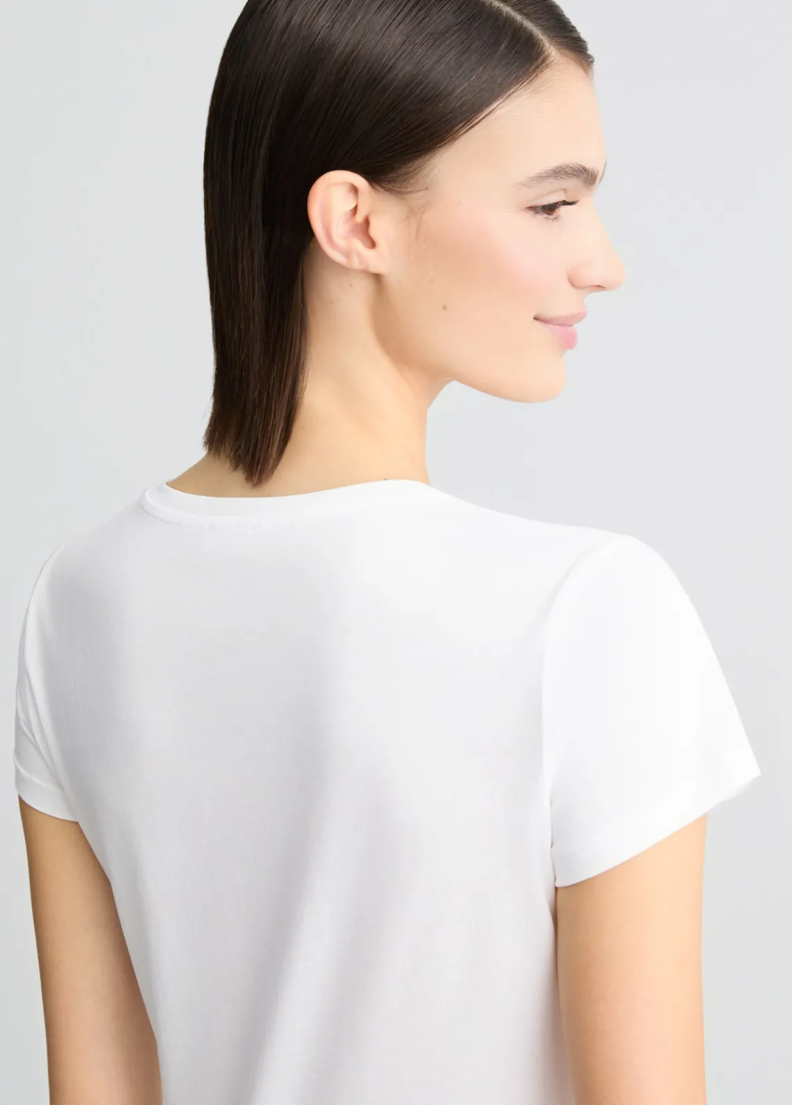 Liu Jo Camiseta de algodón con estampado y aplicaciones de strass-Mujer Camisetas Y Tops
