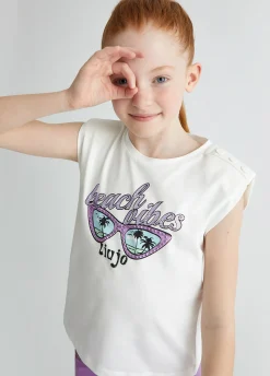 Liu Jo Camiseta de algodón con estampado- Camisetas