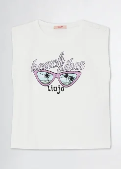Liu Jo Camiseta de algodón con estampado- Camisetas