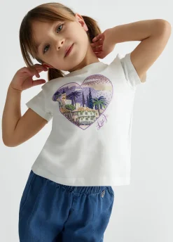 Liu Jo Camiseta de algodón con estampado- Camisetas