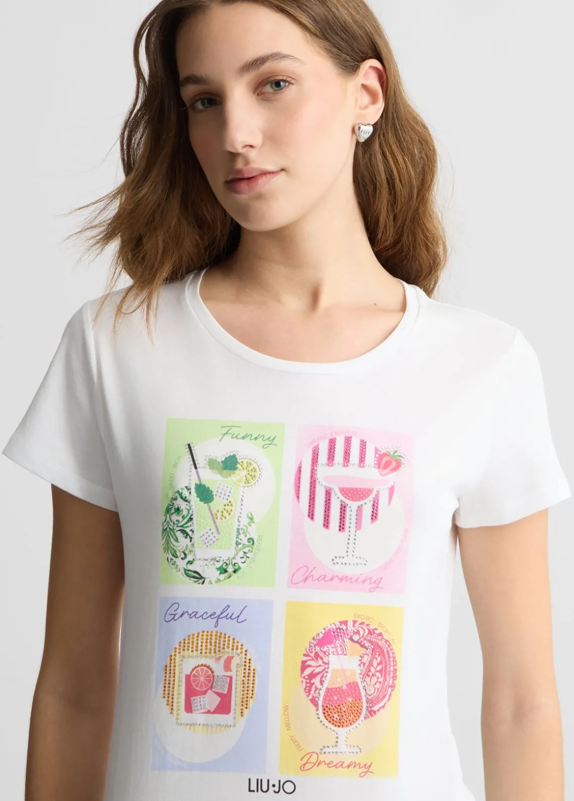 Liu Jo Camiseta de algodón con estampado-Mujer Camisetas Y Tops