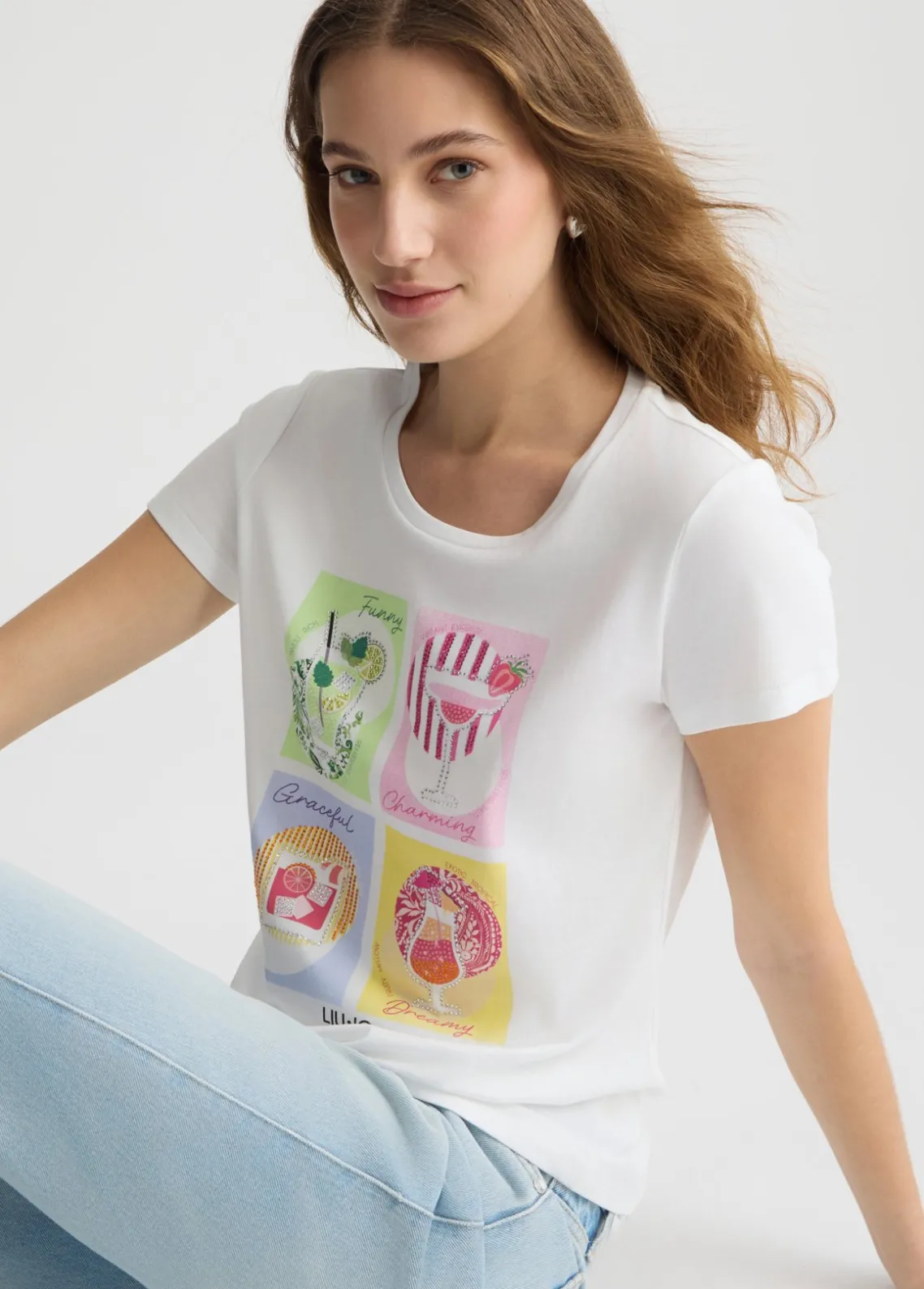 Liu Jo Camiseta de algodón con estampado-Mujer Camisetas Y Tops