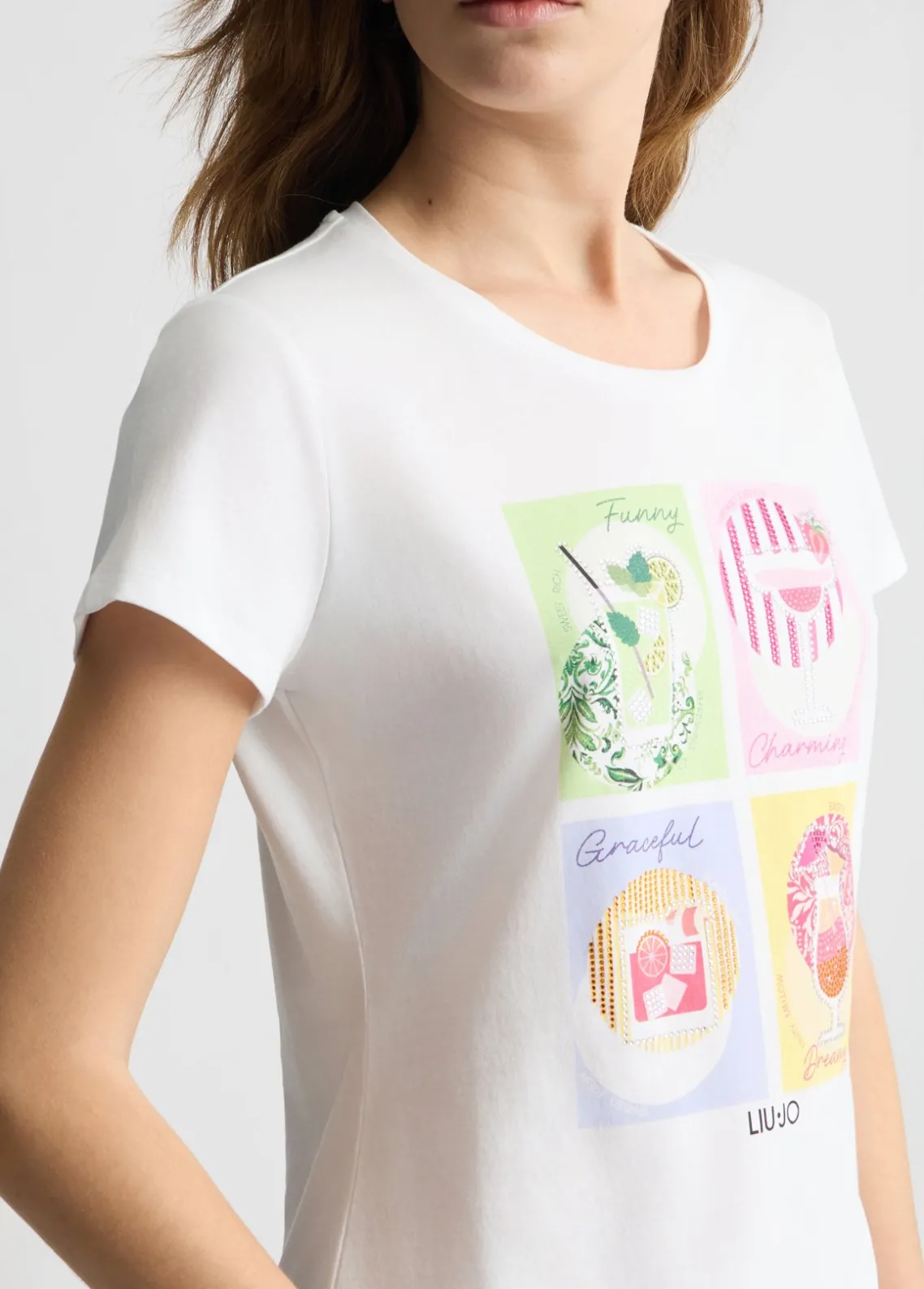 Liu Jo Camiseta de algodón con estampado-Mujer Camisetas Y Tops