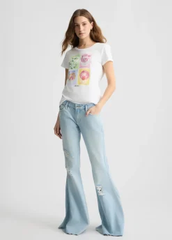 Liu Jo Camiseta de algodón con estampado-Mujer Camisetas Y Tops