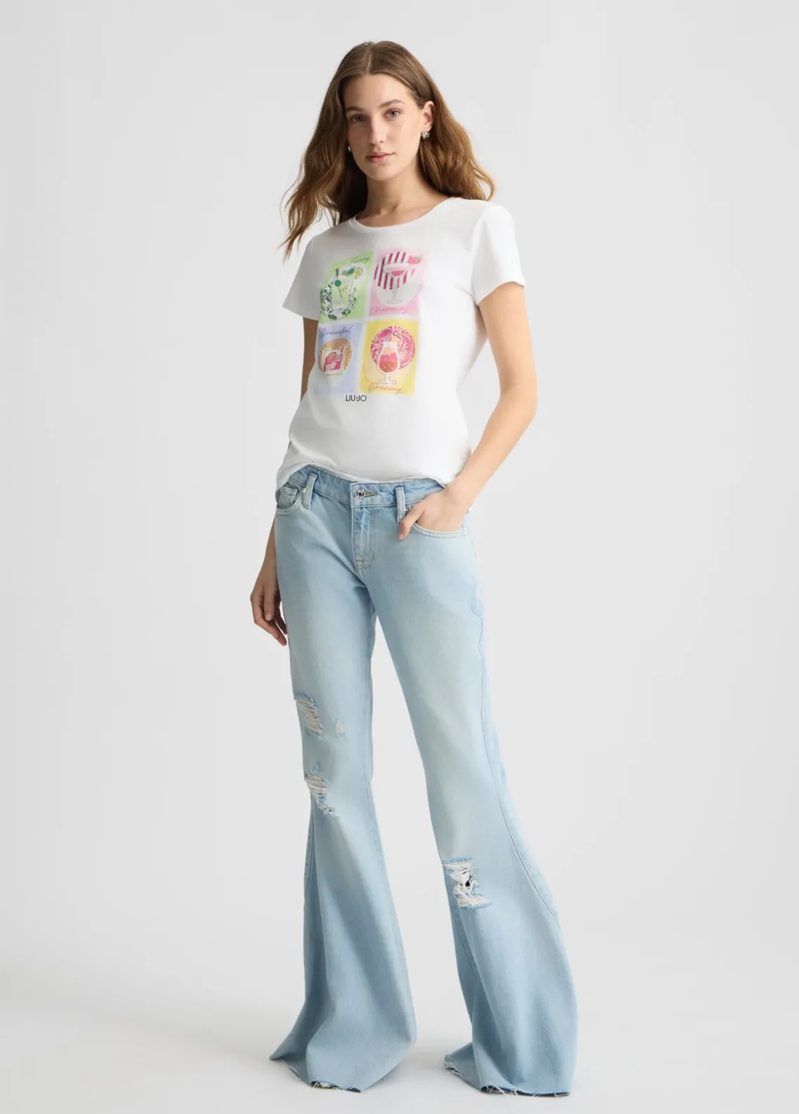 Liu Jo Camiseta de algodón con estampado-Mujer Camisetas Y Tops