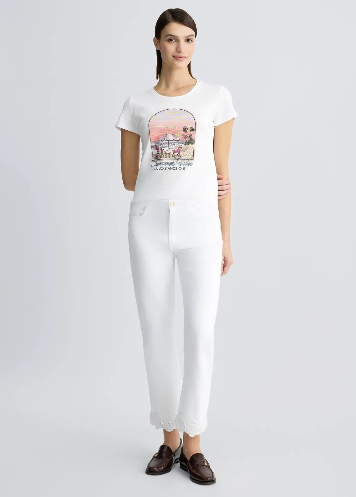 Liu Jo Camiseta de algodón con estampado-Mujer Camisetas Y Tops