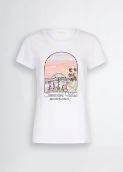 Liu Jo Camiseta de algodón con estampado-Mujer Camisetas Y Tops