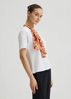 Liu Jo Camiseta de algodón con fular-Mujer Camisetas Y Tops
