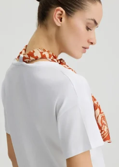 Liu Jo Camiseta de algodón con fular-Mujer Camisetas Y Tops