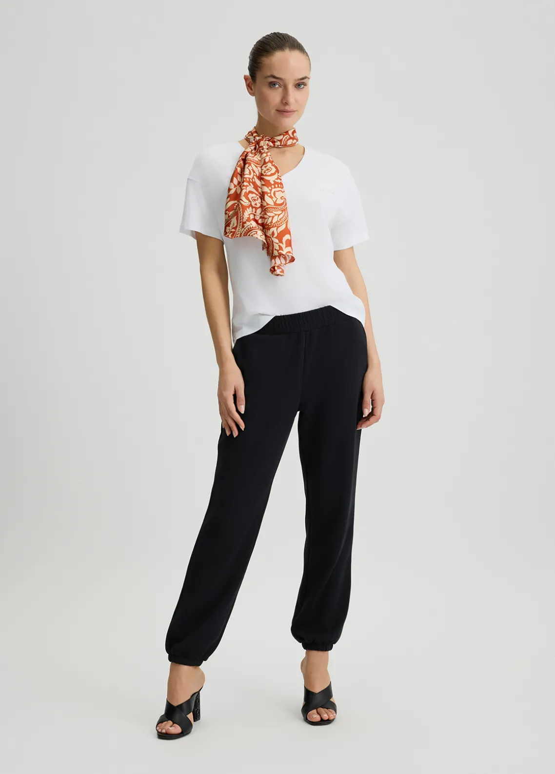 Liu Jo Camiseta de algodón con fular-Mujer Camisetas Y Tops