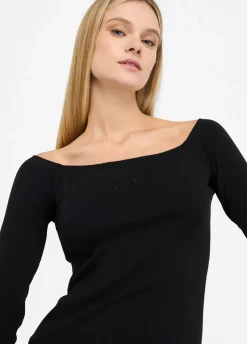 Liu Jo Camiseta de algodón con hombros descubiertos-Mujer Camisetas Y Tops