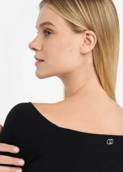 Liu Jo Camiseta de algodón con hombros descubiertos-Mujer Camisetas Y Tops