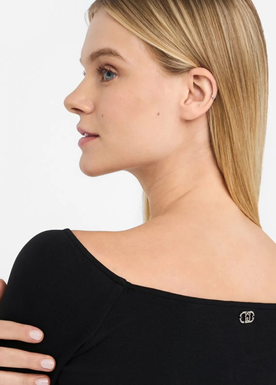 Liu Jo Camiseta de algodón con hombros descubiertos-Mujer Camisetas Y Tops