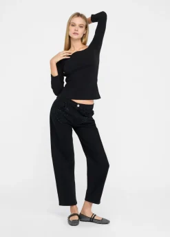 Liu Jo Camiseta de algodón con hombros descubiertos-Mujer Camisetas Y Tops