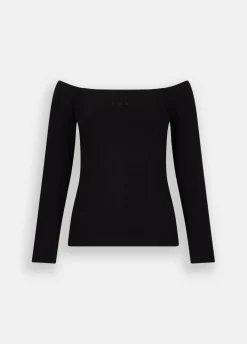 Liu Jo Camiseta de algodón con hombros descubiertos-Mujer Camisetas Y Tops