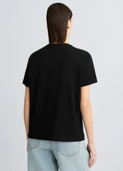Liu Jo Camiseta de algodón con lentejuelas y strass-Mujer Camisetas Y Tops