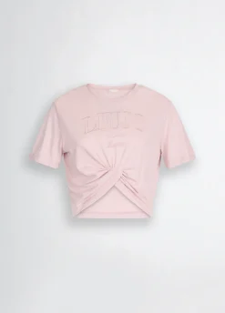 Liu Jo Camiseta de algodón con logotipo-Mujer Camisetas Y Tops