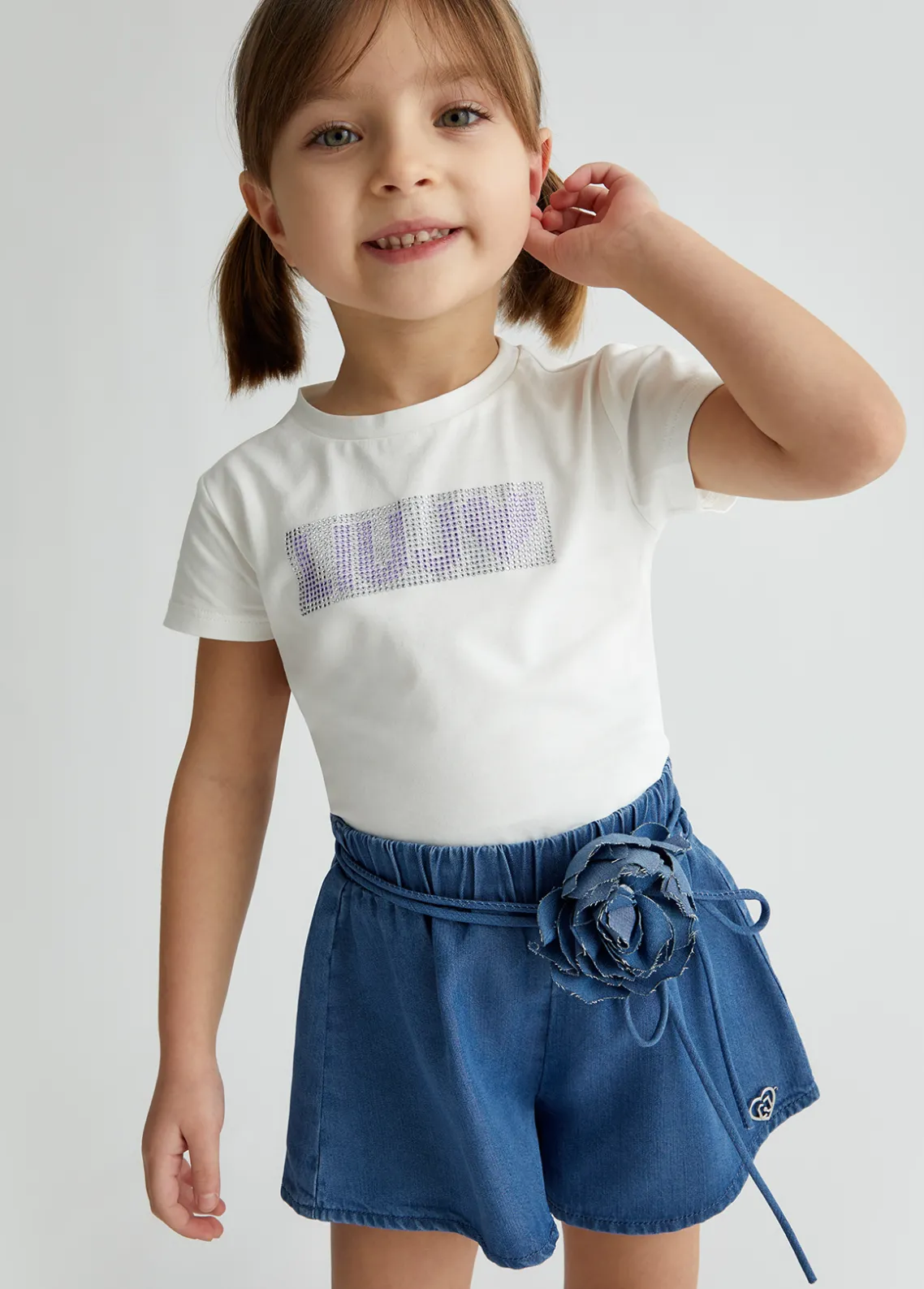 Liu Jo Camiseta de algodón con logotipo y strass- Camisetas