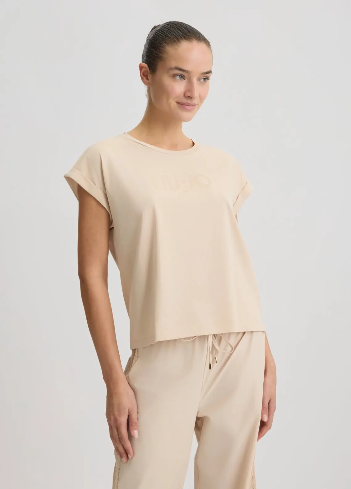 Liu Jo Camiseta de algodón con logotipo-Mujer Ropa Deportiva|Camisetas Y Tops