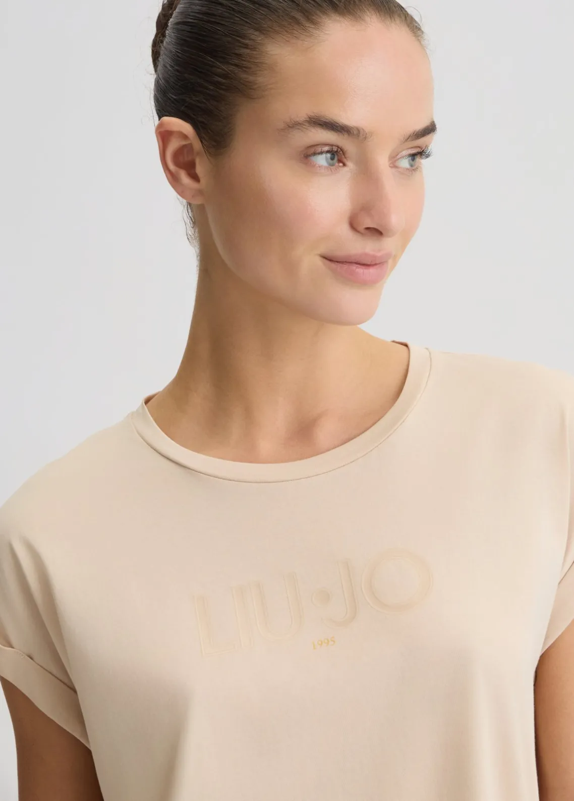 Liu Jo Camiseta de algodón con logotipo-Mujer Ropa Deportiva|Camisetas Y Tops
