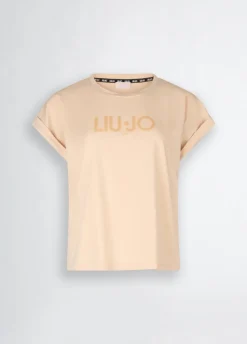 Liu Jo Camiseta de algodón con logotipo-Mujer Ropa Deportiva|Camisetas Y Tops