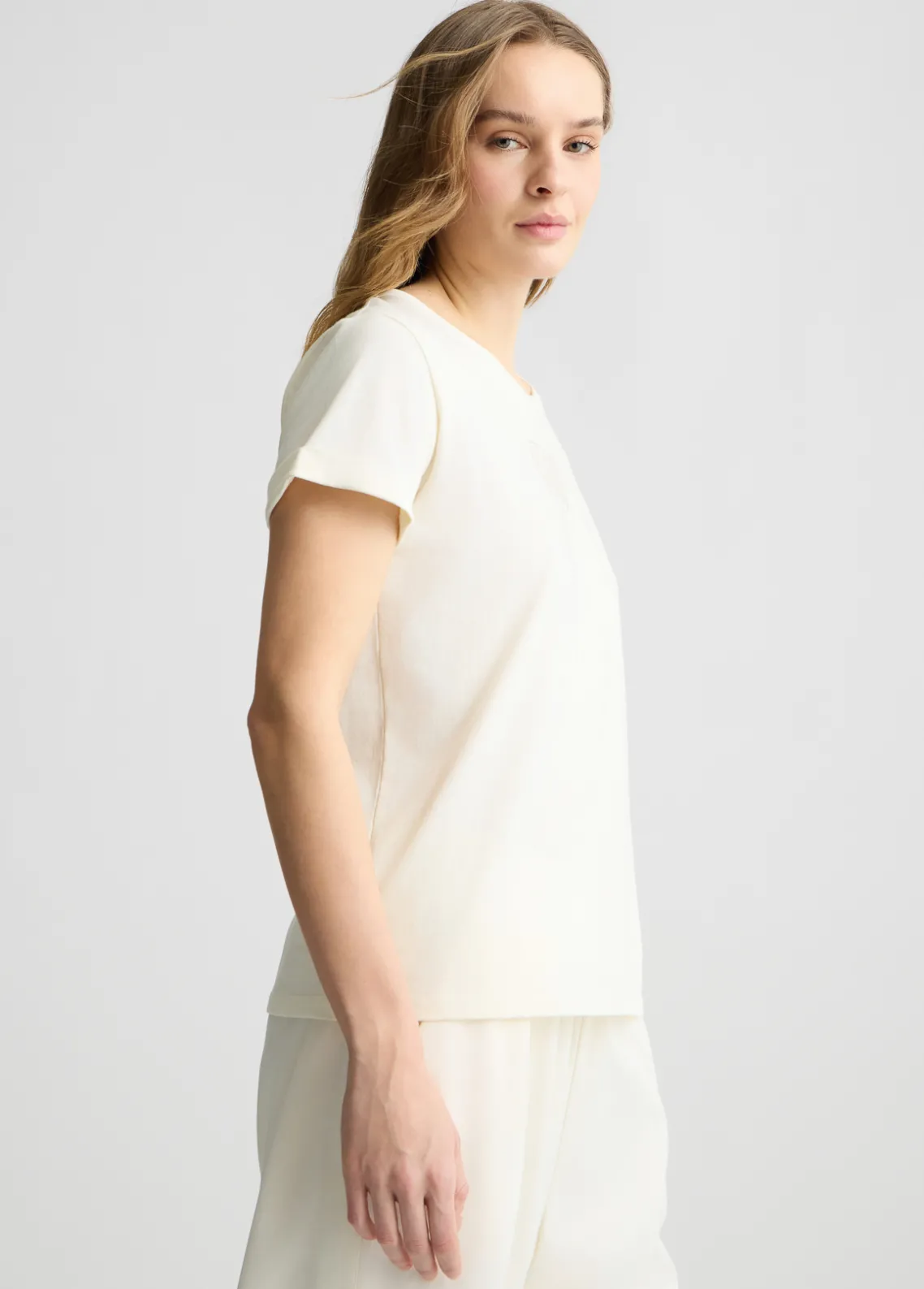 Liu Jo Camiseta de algodón con logotipo y strass-Mujer Ropa Deportiva|Camisetas Y Tops