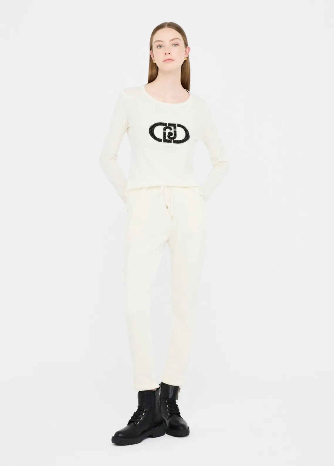 Liu Jo Camiseta de algodón con logotipo-Mujer Ropa Deportiva