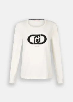 Liu Jo Camiseta de algodón con logotipo-Mujer Ropa Deportiva