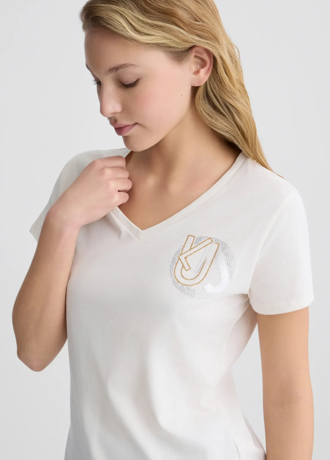 Liu Jo Camiseta de algodón con logotipo-Mujer Camisetas Y Tops