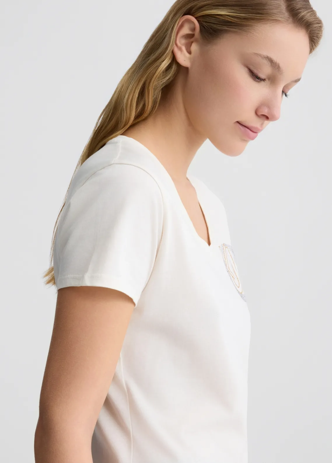 Liu Jo Camiseta de algodón con logotipo-Mujer Camisetas Y Tops