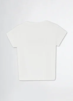 Liu Jo Camiseta de algodón con logotipo y strass- Camisetas