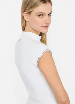 Liu Jo Camiseta de algodón con strass-Mujer Camisetas Y Tops