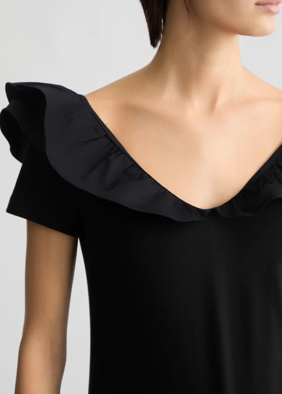 Liu Jo Camiseta de algodón con volantes-Mujer Camisetas Y Tops