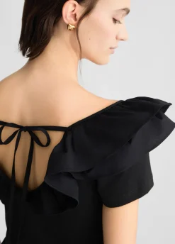 Liu Jo Camiseta de algodón con volantes-Mujer Camisetas Y Tops
