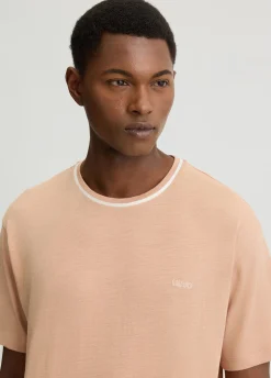 Liu Jo Camiseta de algodón jaspeado-Hombre Polos Y Camisetas