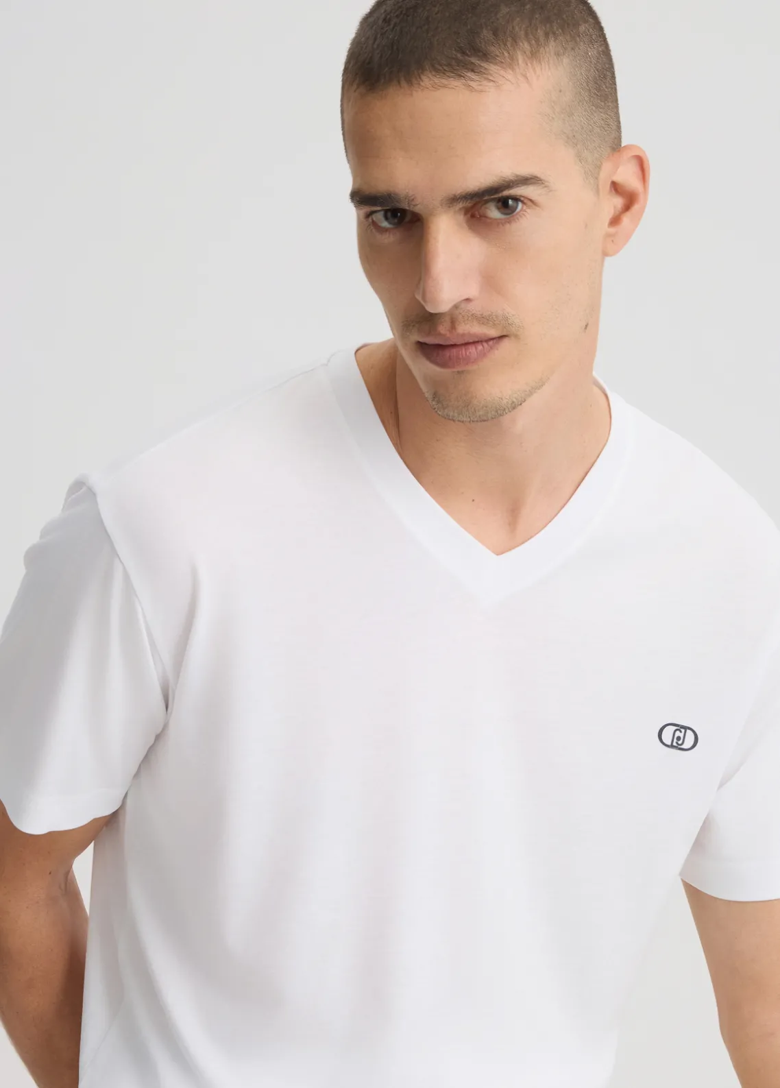 Liu Jo Camiseta de cuello en V-Hombre Polos Y Camisetas