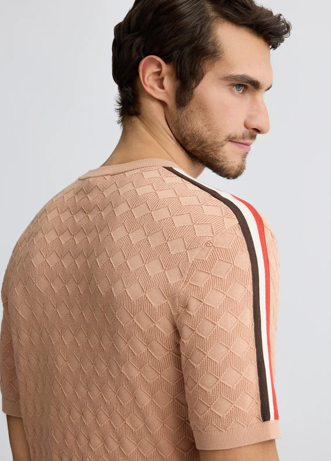 Liu Jo Camiseta de jacquard color melocotón-Hombre Jerséis Y Sudaderas