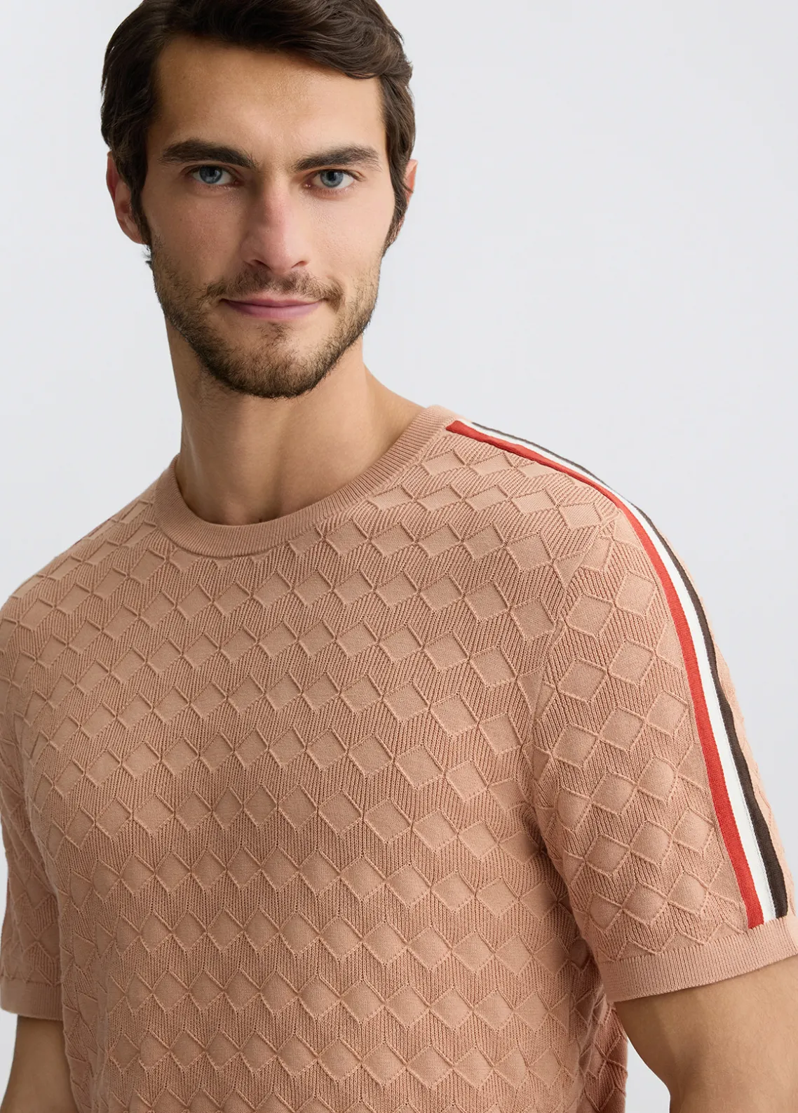 Liu Jo Camiseta de jacquard color melocotón-Hombre Jerséis Y Sudaderas