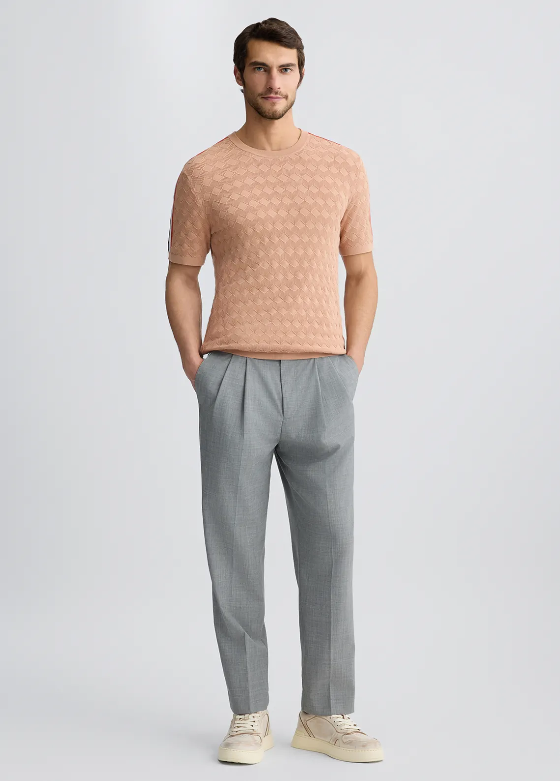 Liu Jo Camiseta de jacquard color melocotón-Hombre Jerséis Y Sudaderas