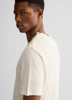 Liu Jo Camiseta de lino y algodón-Hombre Jerséis Y Sudaderas|Polos Y Camisetas