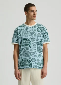 Liu Jo Camiseta de piqué de algodón estampado-Hombre Polos Y Camisetas