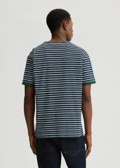 Liu Jo Camiseta de piqué de algodón a rayas-Hombre Polos Y Camisetas