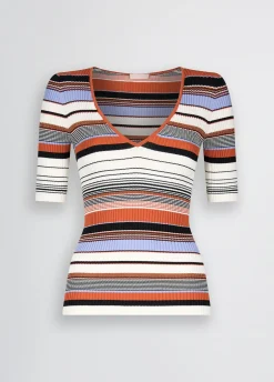 Liu Jo Camiseta de punto a rayas-Mujer Cárdigans Y Jerséis