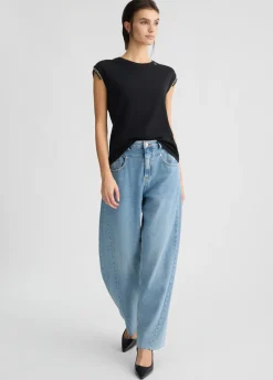 Liu Jo Camiseta de punto con abalorios-Mujer Camisetas Y Tops