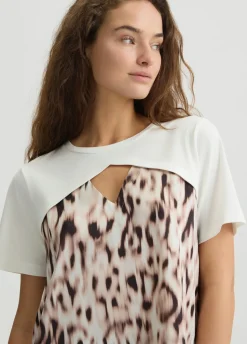 Liu Jo Camiseta de raso estampado-Mujer Ropa Deportiva|Camisetas Y Tops